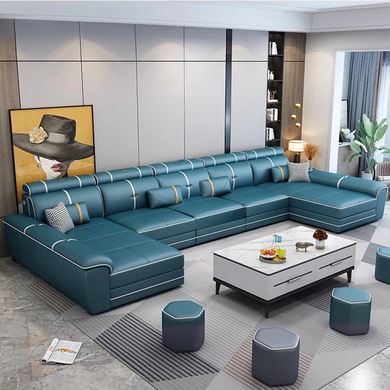 Italian Comfortable Sofas Adults Floor Designer Modern Sofa Living Room Leather Articulos Para El Hogar Home Accessories