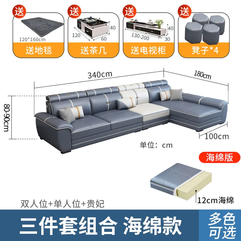 Italian Comfortable Sofas Adults Floor Designer Modern Sofa Living Room Leather Articulos Para El Hogar Home Accessories