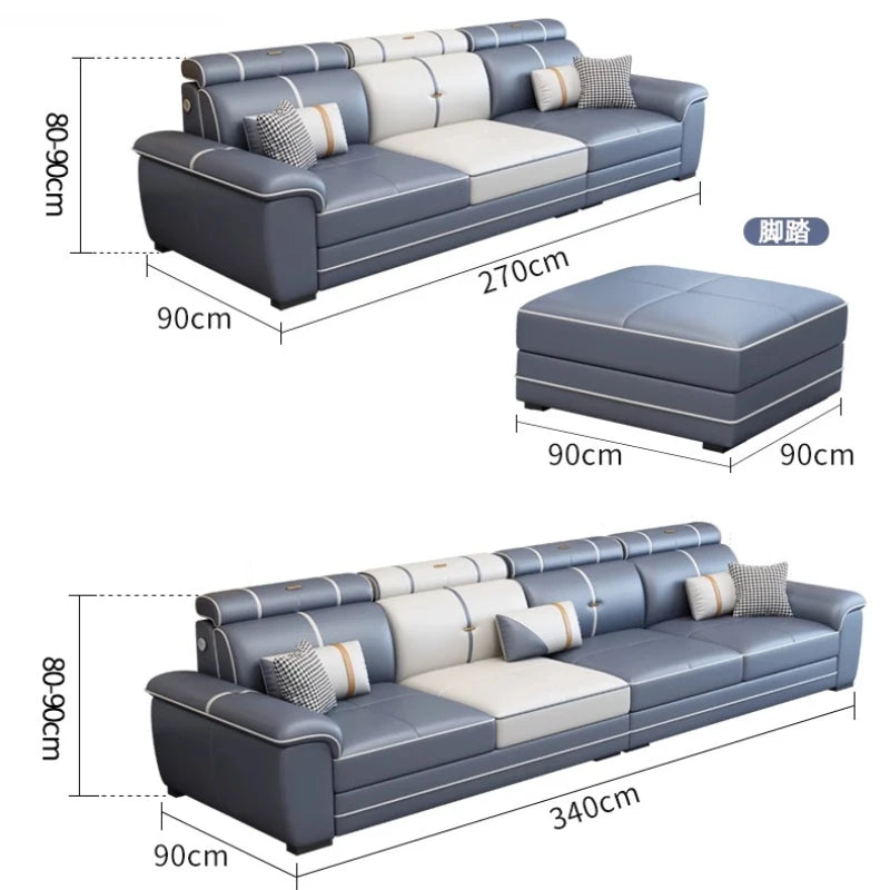 Italian Comfortable Sofas Adults Floor Designer Modern Sofa Living Room Leather Articulos Para El Hogar Home Accessories