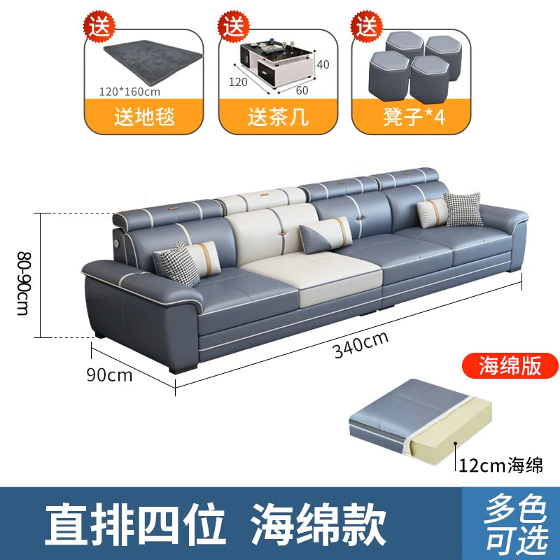 Italian Comfortable Sofas Adults Floor Designer Modern Sofa Living Room Leather Articulos Para El Hogar Home Accessories
