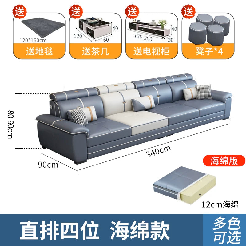 Italian Comfortable Sofas Adults Floor Designer Modern Sofa Living Room Leather Articulos Para El Hogar Home Accessories
