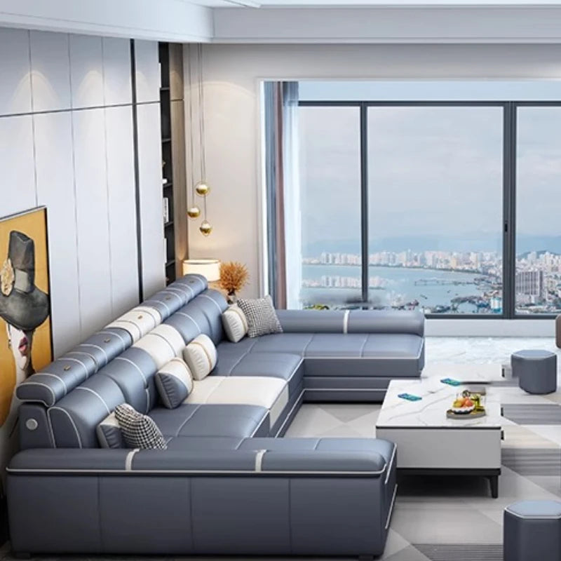 Italian Comfortable Sofas Adults Floor Designer Modern Sofa Living Room Leather Articulos Para El Hogar Home Accessories