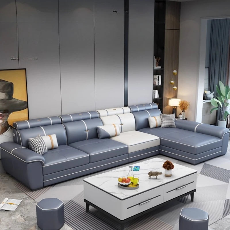 Italian Comfortable Sofas Adults Floor Designer Modern Sofa Living Room Leather Articulos Para El Hogar Home Accessories